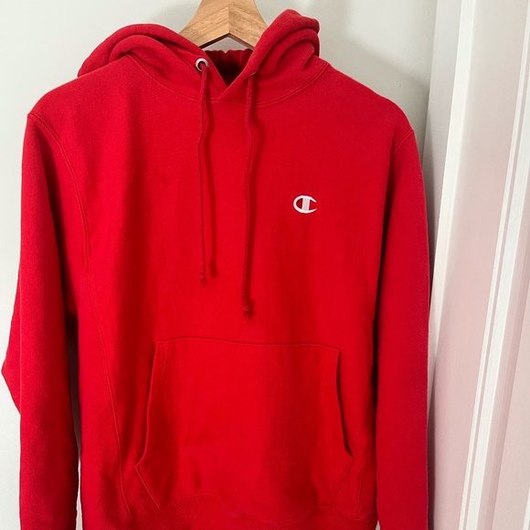 Red Champion Hoodie Authentic - Picture 1 of 3